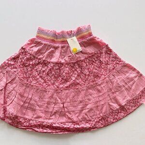 Mini Boden Girl Smocked Tiered Midi Skirt 7-8 Years 7 Years